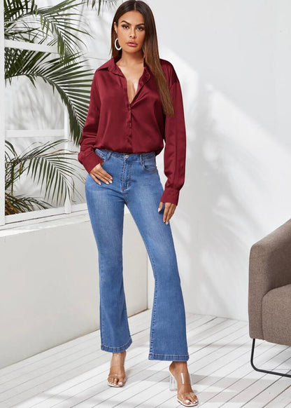 Most Wonderful Time Burgundy Button Up Shirt