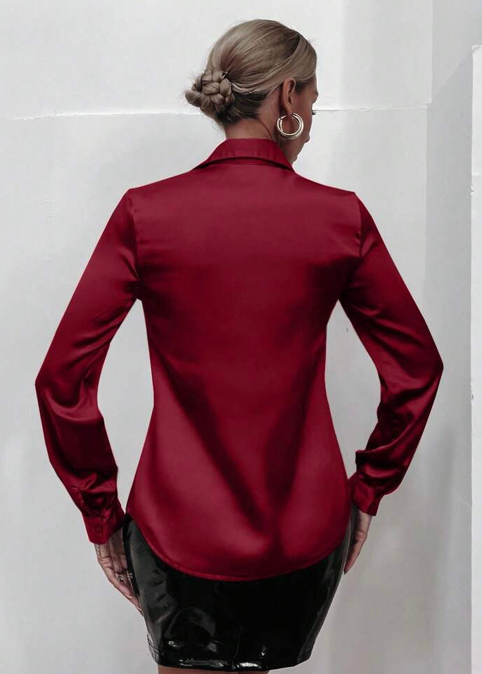 Burgundy Button Up Shirt