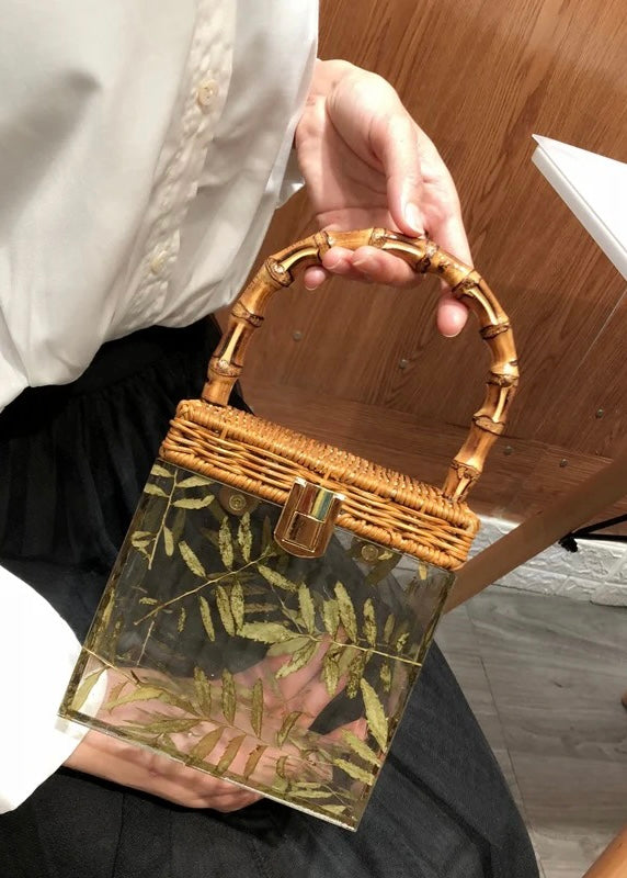 Selva Tropical Palm Print Bamboo Bag