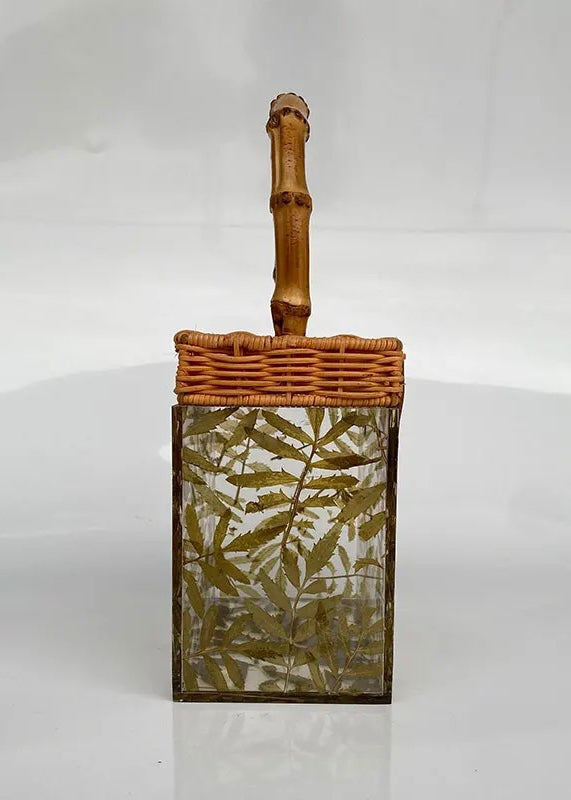 Selva Tropical Palm Print Bamboo Bag