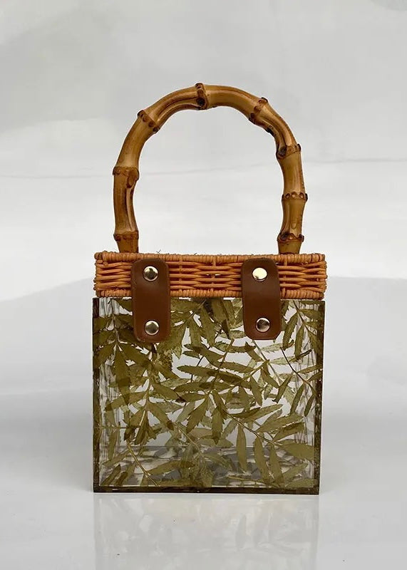 Selva Tropical Palm Print Bamboo Bag