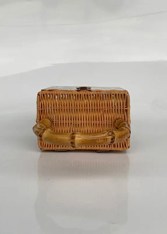 Selva Tropical Palm Print Bamboo Bag