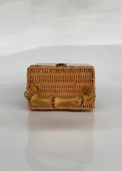 Selva Tropical Palm Print Bamboo Bag