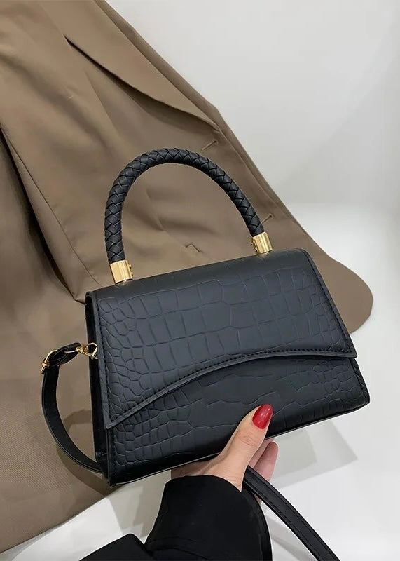 Olivia Croc Top Handle Bag