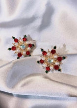 Load image into Gallery viewer, Christmas Snowflake Statement Studs
