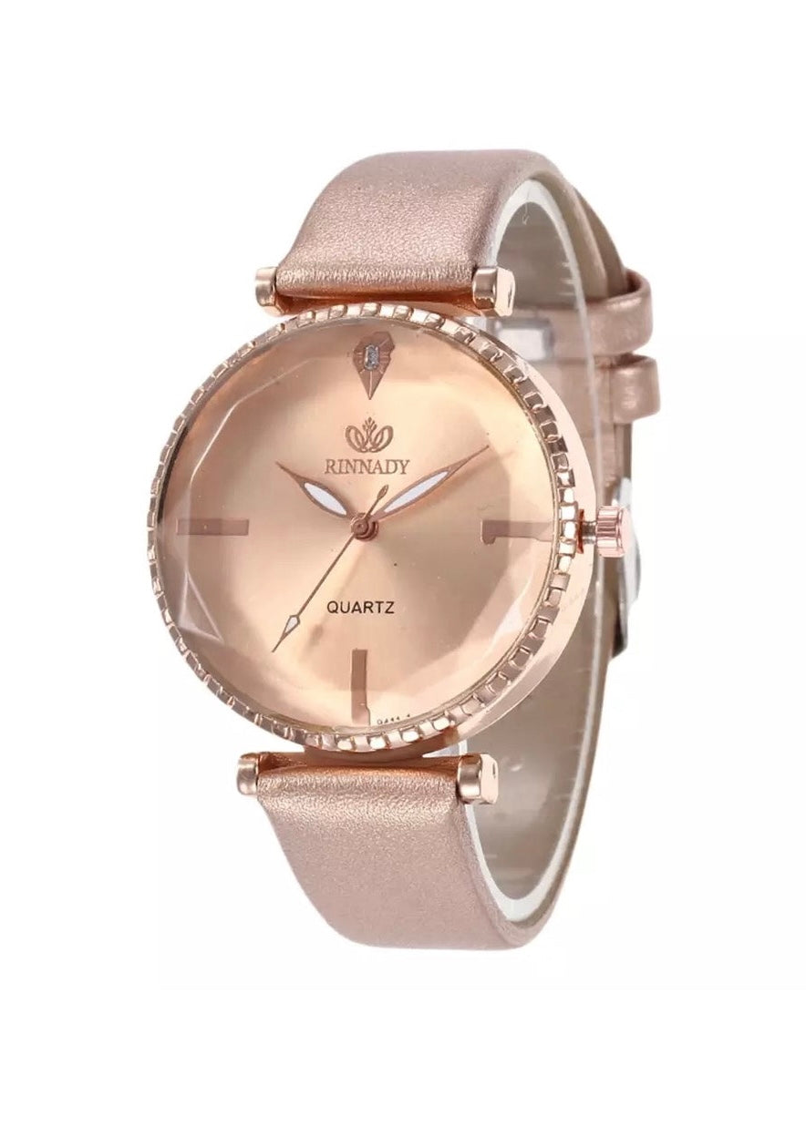 Rose Gold Adjustable Band Watch
