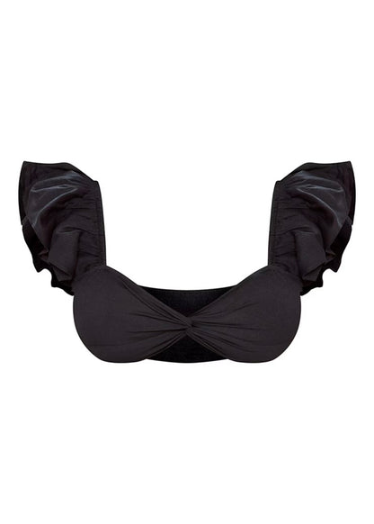 “Material Girl” Frilled Sleeve Bralette