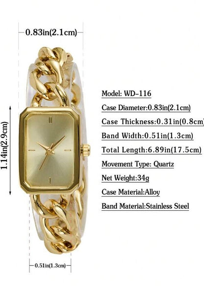Chain Detail Wrist Watch