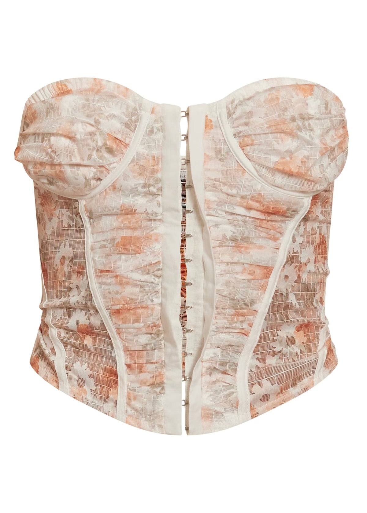 Floral and Fine Mesh Corset