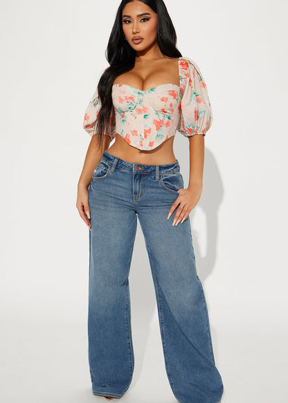 Spring Season Floral Corset Top