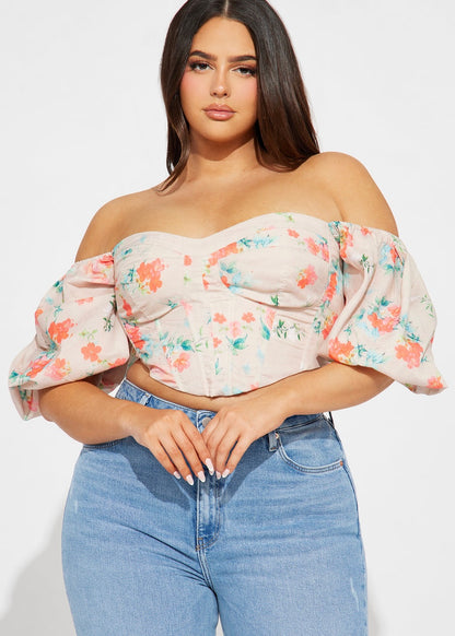 Spring Season Floral Corset Top