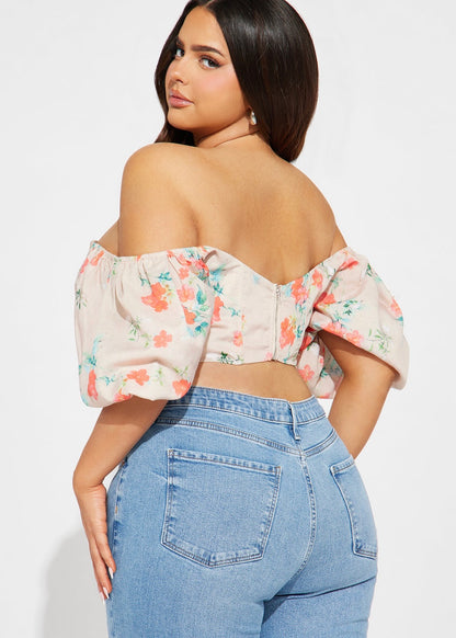 Spring Season Floral Corset Top
