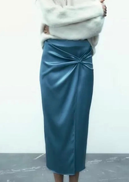 Jennifer Satin Midi Skirt