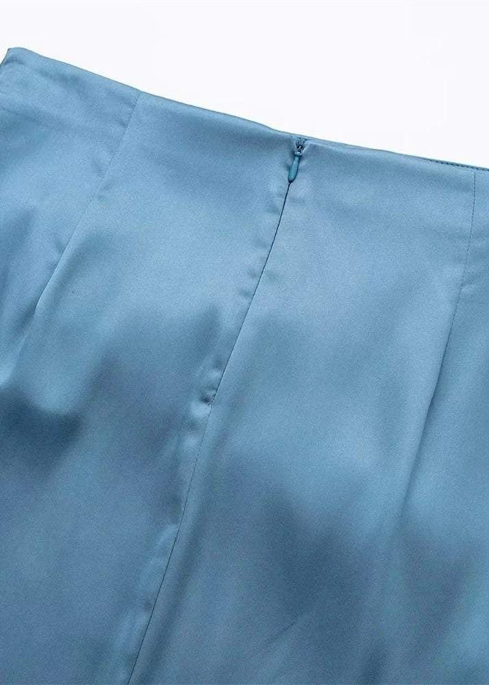 Jennifer Satin Midi Skirt