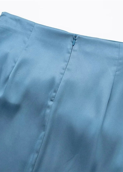 Jennifer Satin Midi Skirt