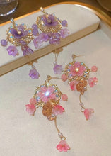 Cargar imagen en el visor de la galería, Lilac Floral Drop Earrings
