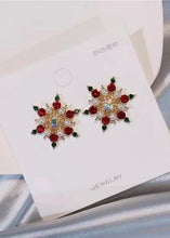 Load image into Gallery viewer, Christmas Snowflake Statement Studs
