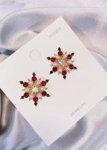 Load image into Gallery viewer, Christmas Snowflake Statement Studs
