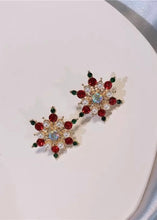 Load image into Gallery viewer, Christmas Snowflake Statement Studs
