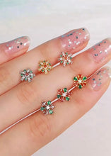 Load image into Gallery viewer, Dainty Snowflake Studs
