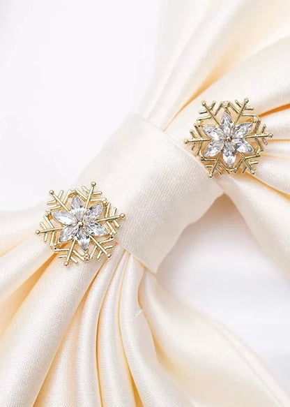 “Gold Christmas” Snowflake Studs