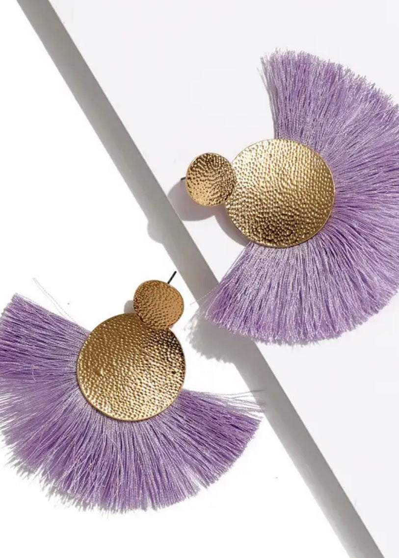 Circular Tassel Earrings - The Style Guide TT