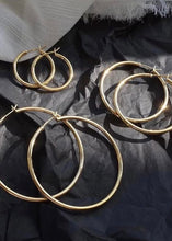 Load image into Gallery viewer, Gold Hoop Earrings - The Style Guide TT

