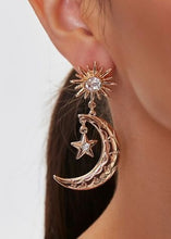 Cargar imagen en el visor de la galería, Sun, Moon &amp; Star Earrings - The Style Guide TT
