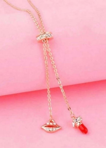 Lipstick Pendant Necklace - The Style Guide TT