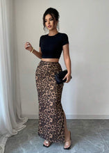 Load image into Gallery viewer, Never Call Me Leopard Maxi Skirt
