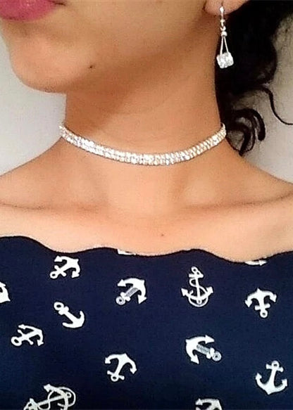 Rhinestone Choker Necklace
