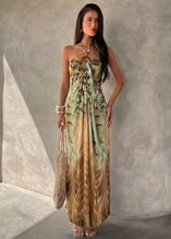 Cargar imagen en el visor de la galería, Calypso Boho Halter Maxi Dress
