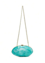Cargar imagen en el visor de la galería, Azure Stone Detail Clutch &amp; Crossbody Bag

