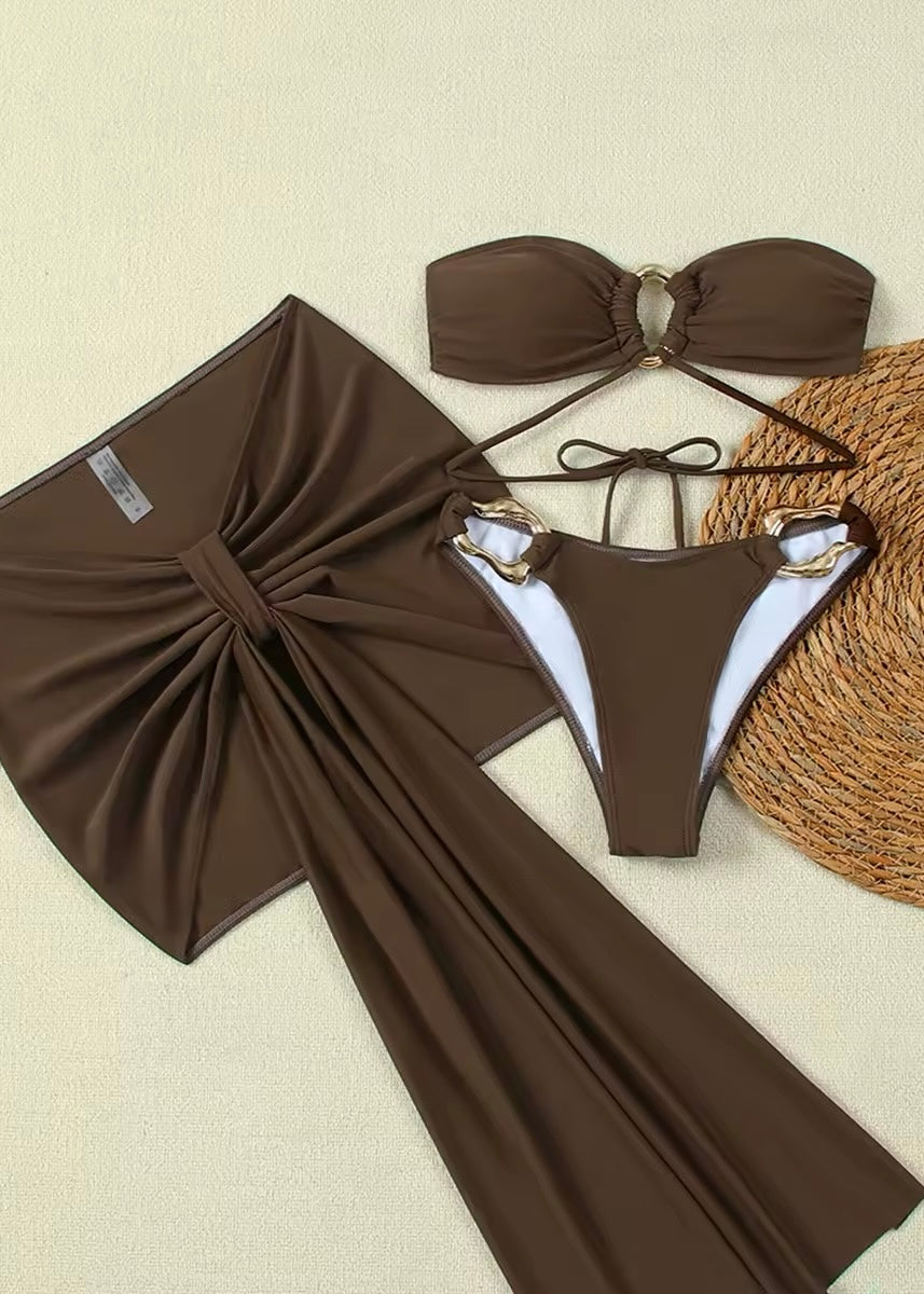 Line It Up Gold Detail Bikini Set