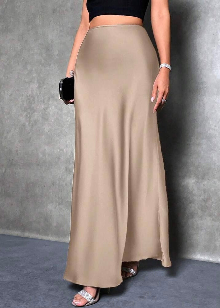 Winterberry Satin Maxi Skirt