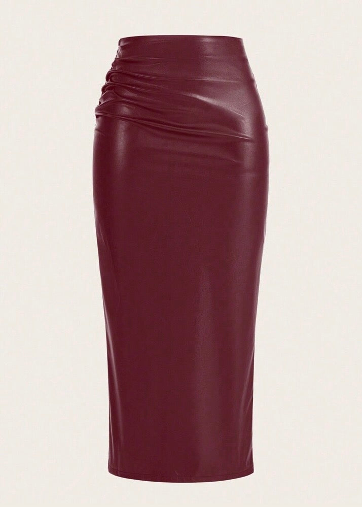 Maple Ruched Asymmetrical Skirt