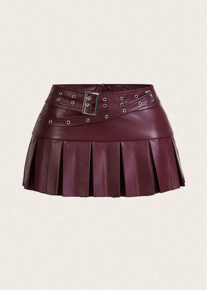 Berry Wild Micro Pleated Skirt