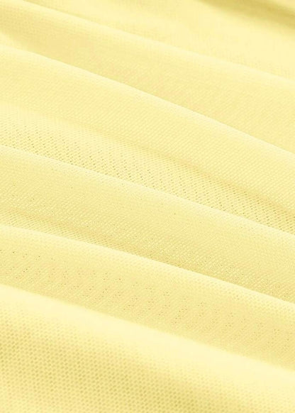 Lemon Ruched Mini Skirt