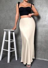 Load image into Gallery viewer, Winterberry Satin Maxi Skirt
