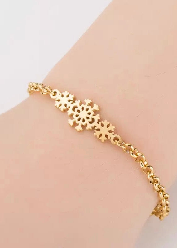 Gold Snowflake Bracelet