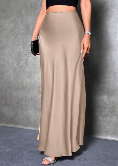 Winterberry Satin Maxi Skirt