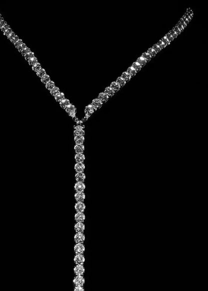 Silver Rhinestone Bodychain