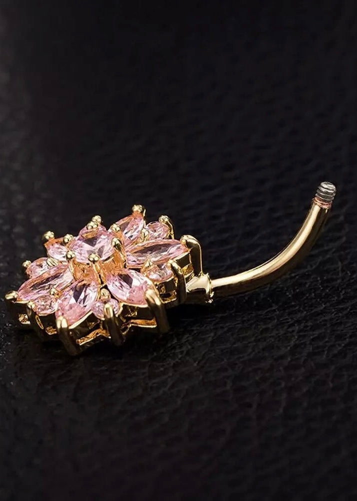 Flower Detail Belly Ring