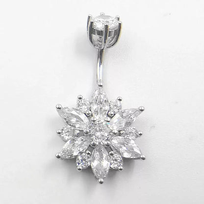 Flower Detail Belly Ring