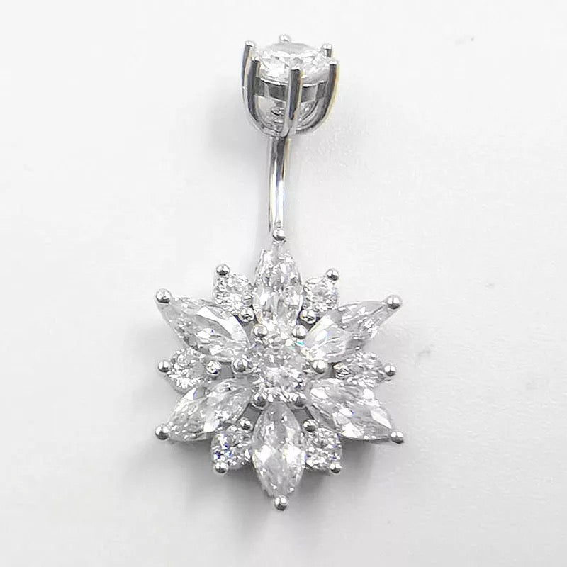 Flower Detail Belly Ring