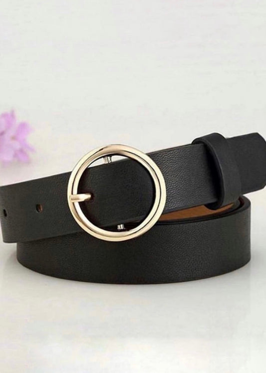 Gold Ring Buckle Belt