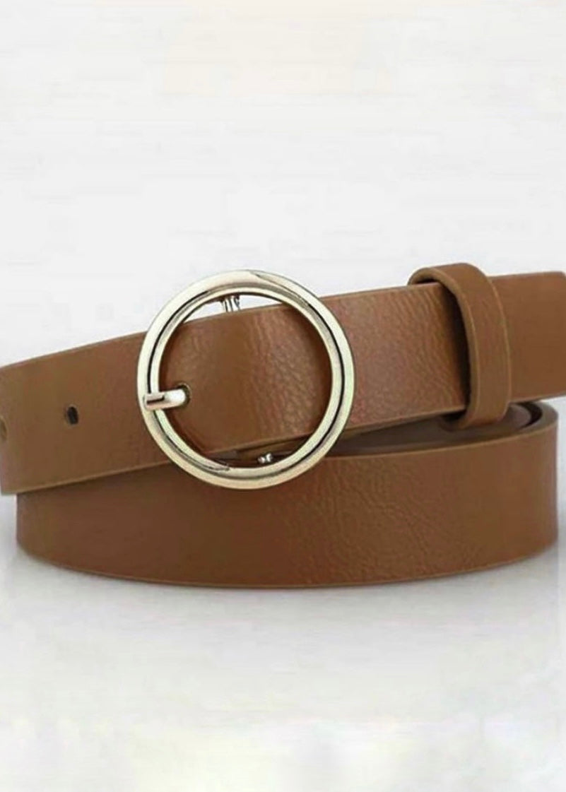 Gold Ring Buckle Belt