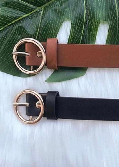 Gold Ring Buckle Belt
