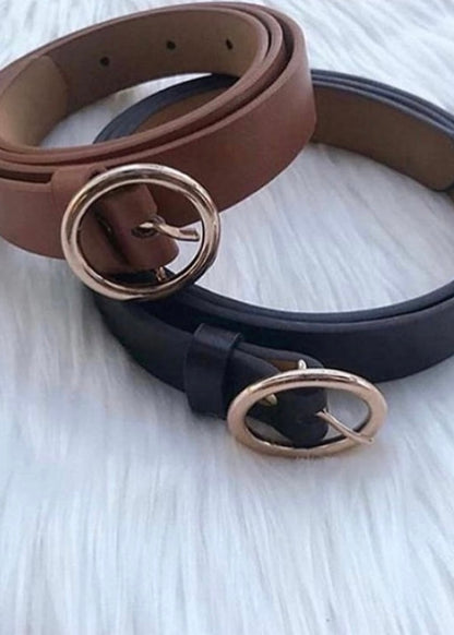 Gold Ring Buckle Belt