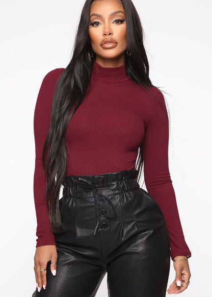 Apple Spice High Neck Bodysuit